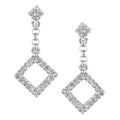 14k White Gold and 1/5ct Diamond Earrings