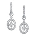 14k White Gold and 1/3ct Diamond Drop Earrings