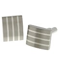 Titanium and Silver Inlay Cuff Links