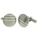 Titanium Silver Inlay Cufflinks