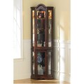 Mahogany Lighted Curio Cabinet