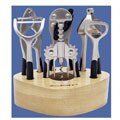 Bar and Kitchen 7-piece Set with Wood Stand