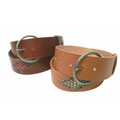 Calvin Klein Leather Beaded Fashion Belt