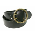Journee Collection Leather Round Buckle Belt