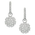 14k White Gold and 1/6ct Diamond Earrings