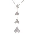 Sterling Silver CZ Trinity Journey Necklace