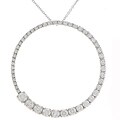 14k Gold 2 1/8ct TDW Diamond Journey Circle Pendant (G-I, SI1-I1)