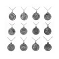 Oxidized Silver Chinese Zodiac Character Pendant