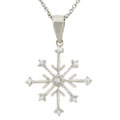 Sterling Silver CZ Snowflake Pendant