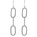 Sterling Silver Hammered Drop Earrings