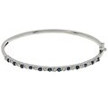 14k White Gold 3/4ct TDW Diamond Sapphire Bracelet