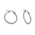 Stainless Steel Flat Small Hoop Earrings
