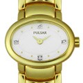 Pulsar Women's White Dial Goldtone Watch