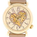 Stuhrling Original Cupid II Gold Open Heart Women's Watch