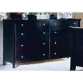 Portofino Black 8-drawer Dresser