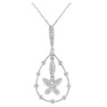14k White Gold 1/8ct Diamond Butterfly Pendant