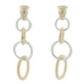 18k Gold Sterling Silver Circle Earrings