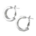 Sterling Silver Wavy Hoop Earrings