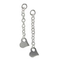 Sterling Silver Linked Heart Dangle Earrings
