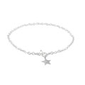Sterling Silver Star Toggle Necklace with Diamond