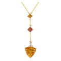 14k Gold Diamond and Gemstone Pendant
