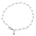 Sterling Silver Curved Barbell Anklet