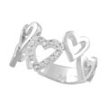 Sterling Silver Multi Heart CZ Ring