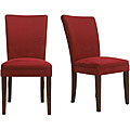Parson Espresso/ Red Dining Chairs (Set of 2)