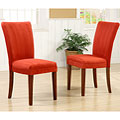 Parson Espresso/ Red Dining Chairs (Set of 2)