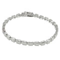 Sterling Silver Square-cut CZ Bracelet