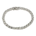 Sterling Silver V-set CZ Bracelet