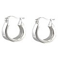 Sterling Silver U-Shape Hoop Earrings