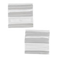 Sterling Silver Wavy Square Stud Earrings