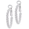 Sterling Silver Braided Rope Hoop Earrings