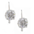 Sterling Silver Round CZ Earrings