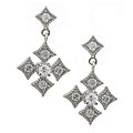 Sterling Silver Elegant Cross CZ Earrings