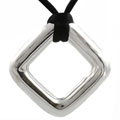 Sterling Silver Chunky Square Necklace
