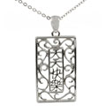 Sterling Silver Chinese Character Necklace