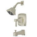 Fontaine Brushed Nickel Bathroom Tub & Shower Set
