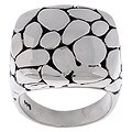 Sterling Silver Chunky Circle Design Fashion Ring