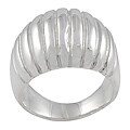 Sterling Silver Wide Vertical Lined Ring