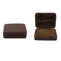 Genuine Ostrich Brown 4-slot Watch Case