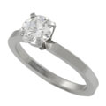Stainless Steel Solitaire CZ Ring