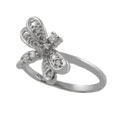 Sterling Silver Dragonfly CZ Ring