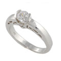 Sterling Silver Filigree CZ Bridal Ring