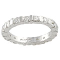 Sterling Silver Round Eternity CZ Ring