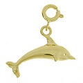 14k Gold Dolphin Charm