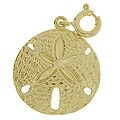 14k Gold Sand Dollar Charm
