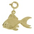 14k Gold Fish Charm