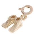 14k Yellow Gold Baby Booties Charm